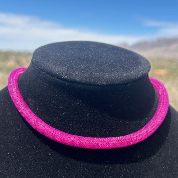 Swarovski Stardust Pink Fuchsia Double Wrap Bracelet/Choker - Picture 6 of 11